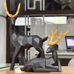 2 PC Ceramic Deer's Showpiece Home Decor Office Table Decoration