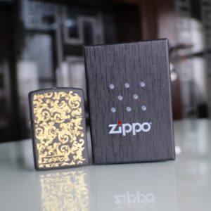 Zippo Gold Dragon Mat Black Plating 2-sides Oil Lighter - Image 5